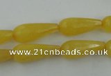 CCN977 15.5 inches 9*22mm faceted teardrop candy jade beads