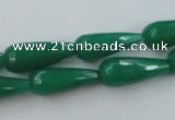 CCN978 15.5 inches 9*22mm faceted teardrop candy jade beads