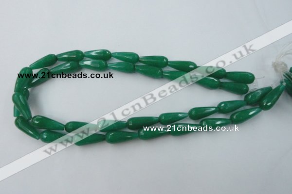 CCN978 15.5 inches 9*22mm faceted teardrop candy jade beads