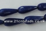 CCN979 15.5 inches 9*22mm faceted teardrop candy jade beads