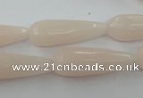 CCN981 15.5 inches 10*30mm faceted teardrop candy jade beads