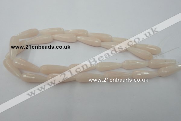 CCN981 15.5 inches 10*30mm faceted teardrop candy jade beads