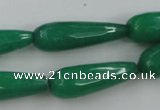 CCN986 15.5 inches 10*30mm faceted teardrop candy jade beads