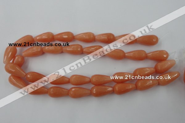CCN987 15.5 inches 13*25mm faceted teardrop candy jade beads