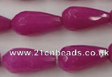 CCN989 15.5 inches 13*25mm faceted teardrop candy jade beads