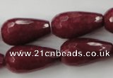 CCN990 15.5 inches 13*25mm faceted teardrop candy jade beads