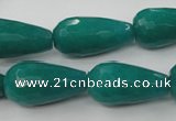 CCN995 15.5 inches 13*25mm faceted teardrop candy jade beads