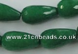 CCN996 15.5 inches 13*25mm faceted teardrop candy jade beads