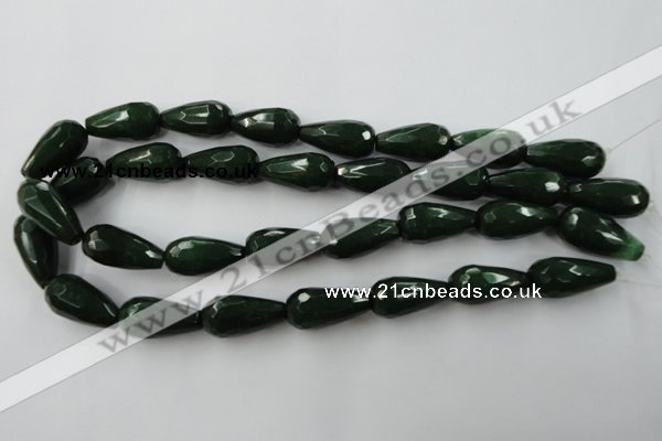 CCN998 15.5 inches 13*25mm faceted teardrop candy jade beads