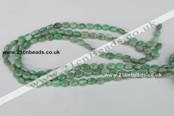 CCO116 15.5 inches 8*10mm oval dyed natural chrysotine beads