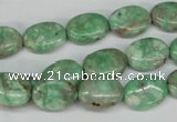 CCO117 15.5 inches 10*14mm oval dyed natural chrysotine beads