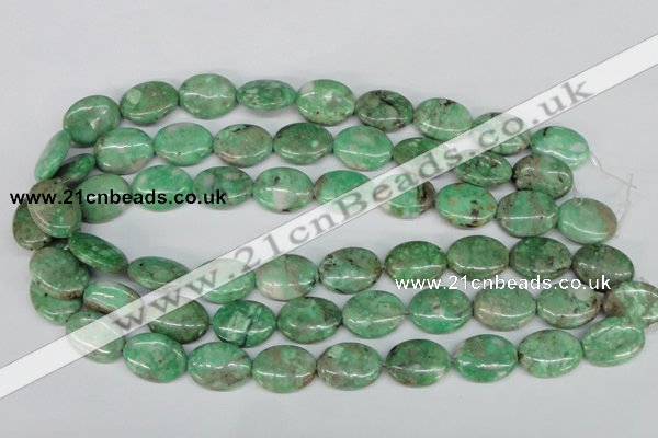 CCO119 15.5 inches 15*20mm oval dyed natural chrysotine beads