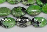 CCO136 15.5 inches 13*18mm oval dyed natural chrysotine beads