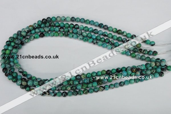 CCO141 15.5 inches 6mm round dyed natural chrysotine beads
