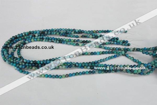 CCO160 15.5 inches 4mm round dyed natural chrysotine beads