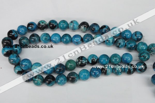 CCO166 15.5 inches 15mm round dyed natural chrysotine beads