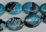 CCO180 15.5 inches 15*20mm oval dyed natural chrysotine beads