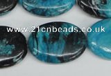 CCO181 15.5 inches 22*30mm oval dyed natural chrysotine beads