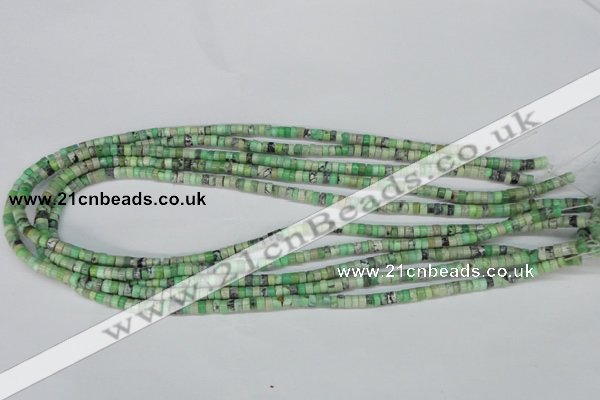 CCO24 15.5 inches 2*4mm tyre natural chrysotine beads