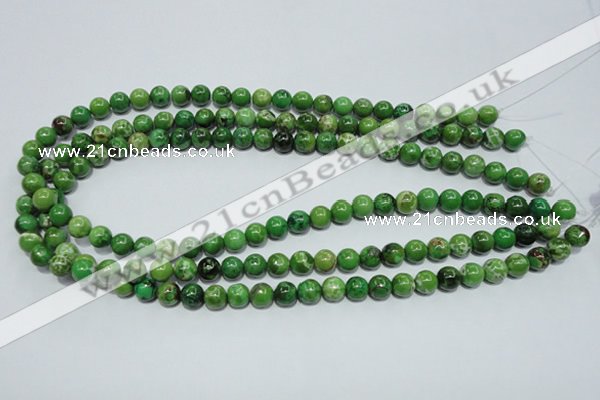 CCO302 15.5 inches 8mm round dyed chrysotine beads wholesale