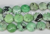 CCO32 15.5 inches 10mm flat round natural chrysotine beads