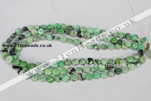 CCO32 15.5 inches 10mm flat round natural chrysotine beads