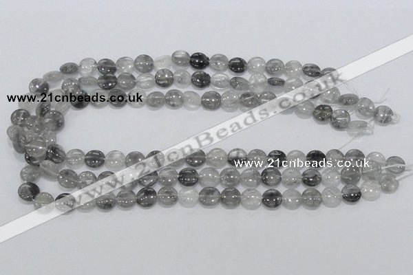 CCQ116 15.5 inches 10mm coin cloudy quartz beads wholesale