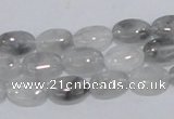 CCQ144 15.5 inches 8*12mm oval cloudy quartz beads wholesale