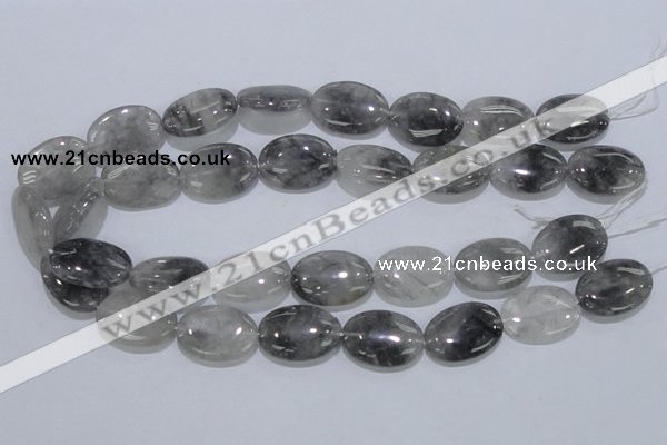 CCQ148 15.5 inches 18*25mm oval cloudy quartz beads wholesale