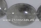 CCQ150 15.5 inches 30*40mm oval cloudy quartz beads wholesale