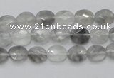 CCQ151 15.5 inches 7*9mm faceted oval cloudy quartz beads wholesale