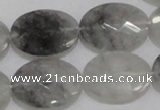 CCQ156 15.5 inches 18*25mm faceted oval cloudy quartz beads wholesale