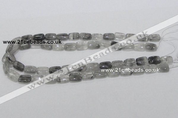 CCQ175 15.5 inches 10*14mm rectangle cloudy quartz beads wholesale