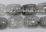 CCQ176 15.5 inches 13*18mm rectangle cloudy quartz beads wholesale