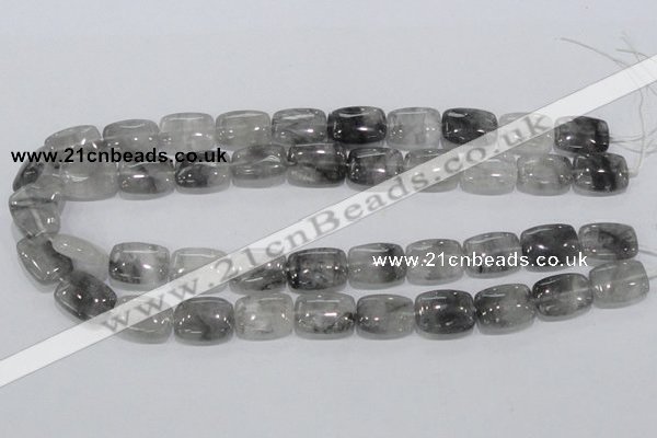 CCQ176 15.5 inches 13*18mm rectangle cloudy quartz beads wholesale