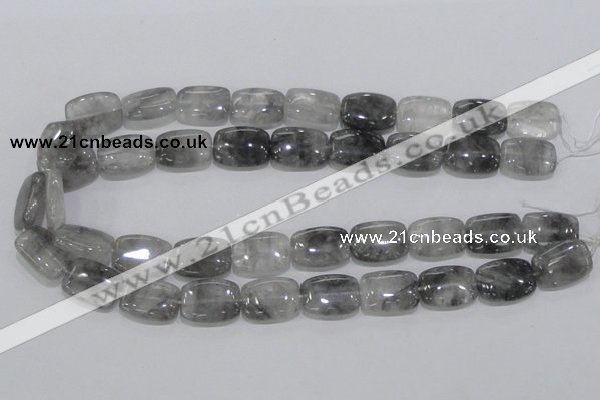 CCQ177 15.5 inches 15*20mm rectangle cloudy quartz beads wholesale