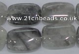 CCQ178 15.5 inches 18*25mm rectangle cloudy quartz beads wholesale