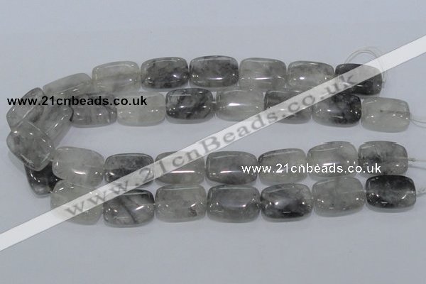 CCQ178 15.5 inches 18*25mm rectangle cloudy quartz beads wholesale