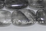 CCQ179 15.5 inches 22*30mm rectangle cloudy quartz beads wholesale