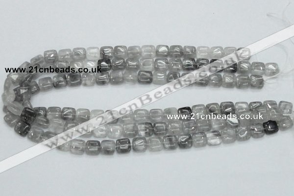 CCQ193 15.5 inches 10*10mm square cloudy quartz beads wholesale