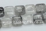 CCQ194 15.5 inches 12*12mm square cloudy quartz beads wholesale