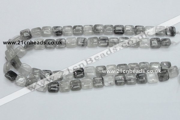 CCQ194 15.5 inches 12*12mm square cloudy quartz beads wholesale
