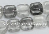 CCQ195 15.5 inches 15*15mm square cloudy quartz beads wholesale