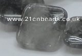 CCQ196 15.5 inches 30*30mm square cloudy quartz beads wholesale