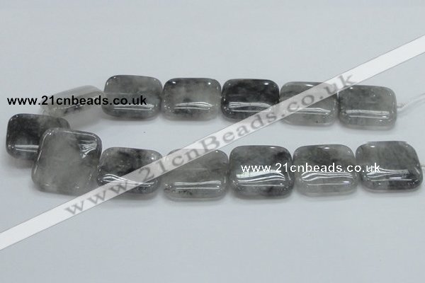 CCQ196 15.5 inches 30*30mm square cloudy quartz beads wholesale