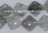 CCQ204 15.5 inches 15*15mm diamond cloudy quartz beads wholesale