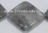 CCQ206 15.5 inches 40*40mm diamond cloudy quartz beads wholesale