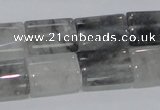 CCQ217 15.5 inches 13*18mm flat column cloudy quartz beads wholesale