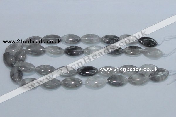 CCQ222 15.5 inches 15*25mm horse eye cloudy quartz beads wholesale