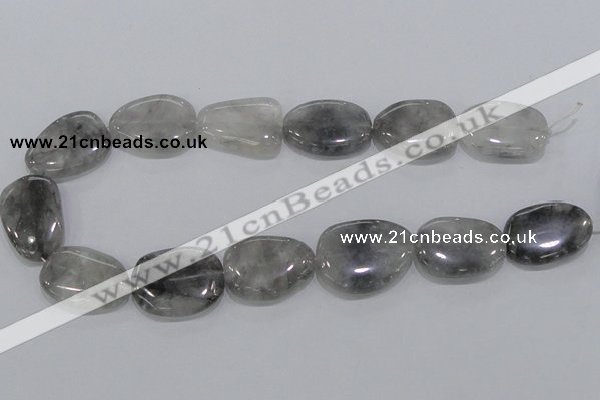 CCQ234 15.5 inches 22*30mm freeform cloudy quartz beads wholesale